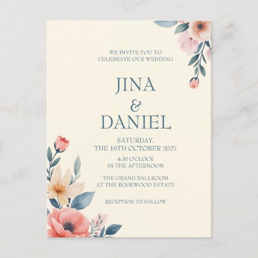 Blozen Bloesem Briefkaart (Voorkant)