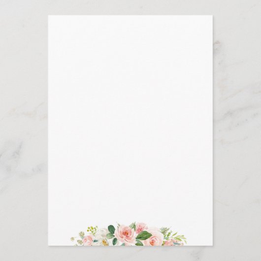 Blozen Blooms Advies Kaart voor bruid en bruidegom (Achterkant)