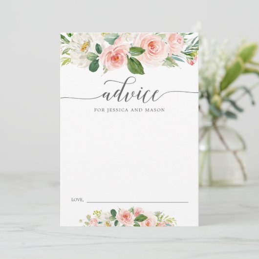 Blozen Blooms Advies Kaart voor bruid en bruidegom (Staand voorkant)