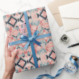 Blozen Blooms Valentijnsdag Wrapping Paper Cadeaupapier