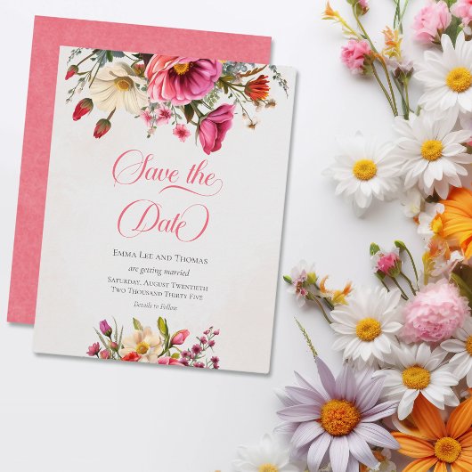 Blozen Blooms Wedding Save The Date
