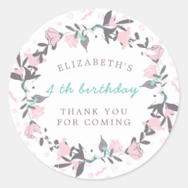 blozen blozen wesp verjaardag dank je wel ronde sticker