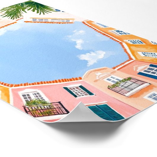 "Blozen Botanica" Bloemen Poster Elegante Muurkuns (Hoek)