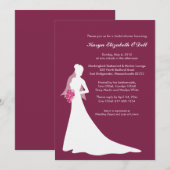 Blozen Bruid - Bruids Douche Uitnodigingen (Voorkant / Achterkant)