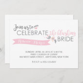 Blozen Bruid Douche Uitnodiging (Voorkant / Achterkant)