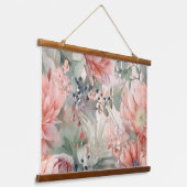 Blozen Bruids Ballet Botanisch Hangend Wandkleed (Gebogen)