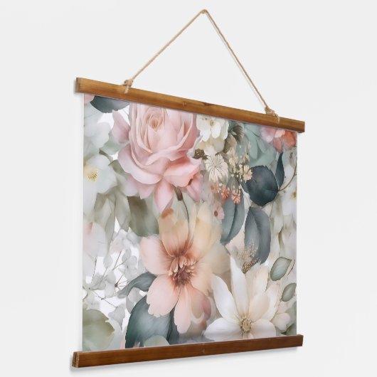Blozen Bruids Ballet Botanisch Hangend Wandkleed (Gebogen)