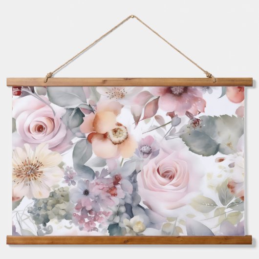 Blozen Bruids Ballet Botanisch Hangend Wandkleed (Voorkant)