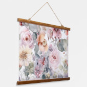 Blozen Bruids Ballet Botanisch Hangend Wandkleed (Gebogen)