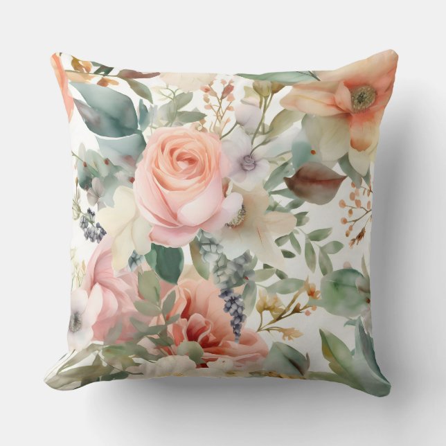 Blozen Bruids Ballet Botanisch Kussen (Voorkant)