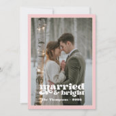 Blozen & Champagne Nieuwgetrouwden Kerstmis Feestdagenkaart (Voorkant)