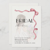 Blozen Elegantie Bruids Douche Uitnodiging (Voorkant / Achterkant)