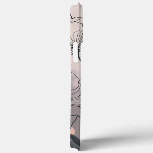 Blozen en bloeien: Pastel Inkt Bloemen Case-Mate iPhone Case (Achterkant / Rechts)