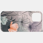 Blozen en bloeien: Pastel Inkt Bloemen Case-Mate iPhone Case (Achterkant (horizontaal))
