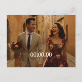 Blozen en Burgundy Aankondigingskaart (Voorkant)