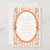 Blozen Garden Tea Party Krans Baby shower Kaart (Voorkant)