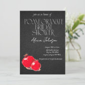 Blozen Granaatappel Branch Vrijgezellenfeest Kaart (Staand voorkant)