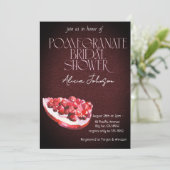 Blozen Granaatappel Branch Vrijgezellenfeest Kaart (Staand voorkant)