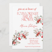 Blozen Granaatappel Branch Vrijgezellenfeest Kaart (Voorkant / Achterkant)