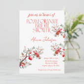 Blozen Granaatappel Branch Vrijgezellenfeest Kaart (Staand voorkant)