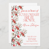 Blozen Granaatappel Branch Vrijgezellenfeest Kaart (Voorkant / Achterkant)