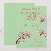 Blozen Granaatappel Branch Vrijgezellenfeest Kaart (Voorkant / Achterkant)