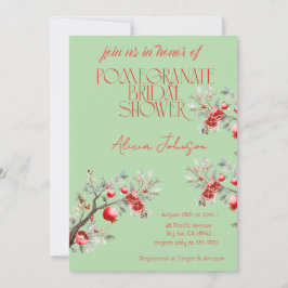 Blozen Granaatappel Branch Vrijgezellenfeest Kaart