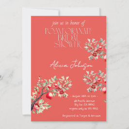 Blozen Granaatappel Branch Vrijgezellenfeest Kaart