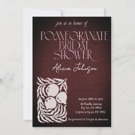 Blozen Granaatappel Branch Vrijgezellenfeest Kaart