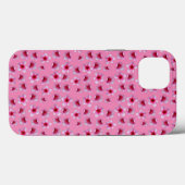 Blozen in bloei: roze bloesems op roze Case-Mate iPhone case (Achterkant (horizontaal))