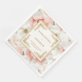  blozen ivoor bloemenbruidspapier servetten (Hoek)