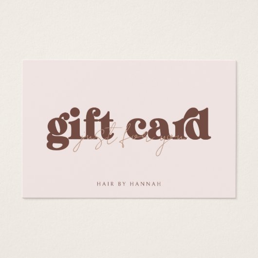 blozen | Modern minimalistisch cadeaubon Visitekaartje (Voorkant)