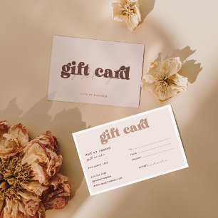 blozen   Modern minimalistisch cadeaubon Visitekaartje