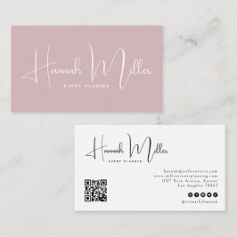Blozen | Moderne Elegante Minimalistische QR-code  Visitekaartje
