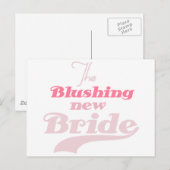 Blozen nieuwe bruid briefkaart (Voorkant / Achterkant)