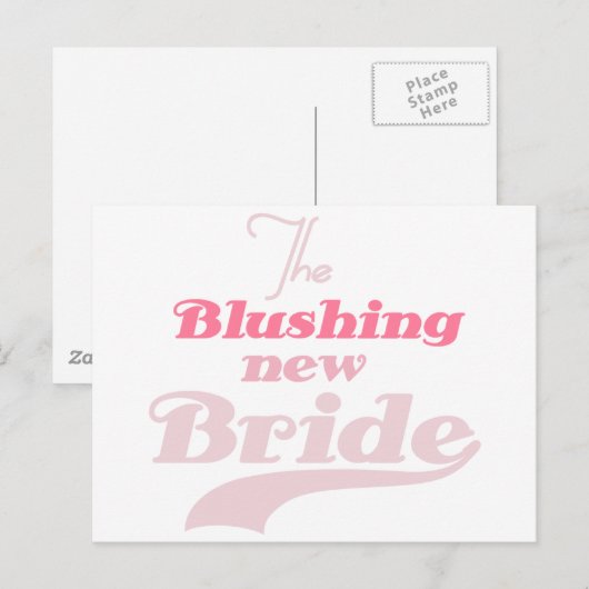 Blozen nieuwe bruid briefkaart (Voorkant / Achterkant)