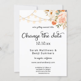 Blozen & Perzik Bloem & Lichten Wijzig de Datum Kaart