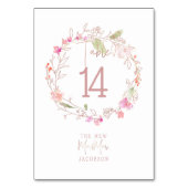 Blozen Romance, zoete erwten bloemenkrans Kaart (Achterkant)