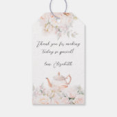 Blozen Roos Tea Party Vrijgezellenfeest Cadeaulabel (Achterkant)