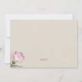 Blozen Roze Bloemen Communie uitnodiging (Achterkant)