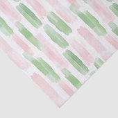 Blozen Roze Groen Witte Strepen Verjaardag Tissuepapier (Detail)