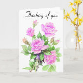 Blozen Rozen Denken aan jou Kaart (Gele Bloem)