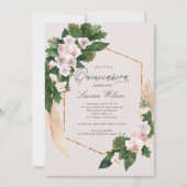 blozen rozen tropische bloemenquinceanera Uitnodig Kaart (Voorkant)