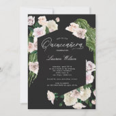blozen rozen tropische bloemenquinceanera Uitnodig Kaart (Voorkant)