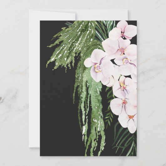 blozen rozen tropische bloemenquinceanera Uitnodig Kaart (Achterkant)