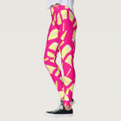 Blozen snoep roze en crème bleke citroen patterned leggings (Links)