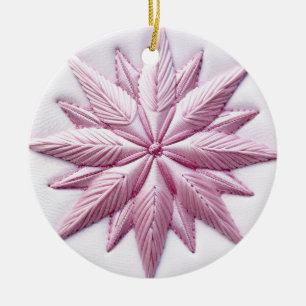 Blozen Starburst Snowflake Keramisch Ornament