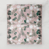 Blozen Taupe Katoen Bloemige Groene Planten Rustie Plaatskaartje (Binnenkant ongevouwen)