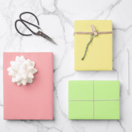 Blozen Tuin – Roze, Geel & Groen Inpakpapier Vel