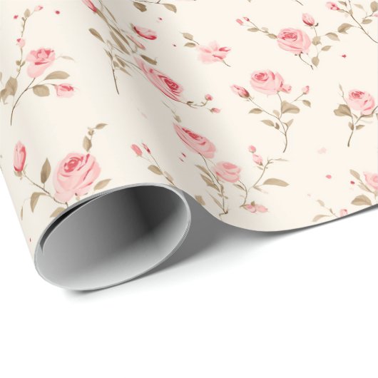 Blozen van Rozen Cadeaupapier (Rol Hoek)